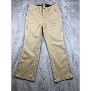 Democracy Pants Womens Ab Tech 8 khaki Utility Pockets Bootcut Stretch Twill